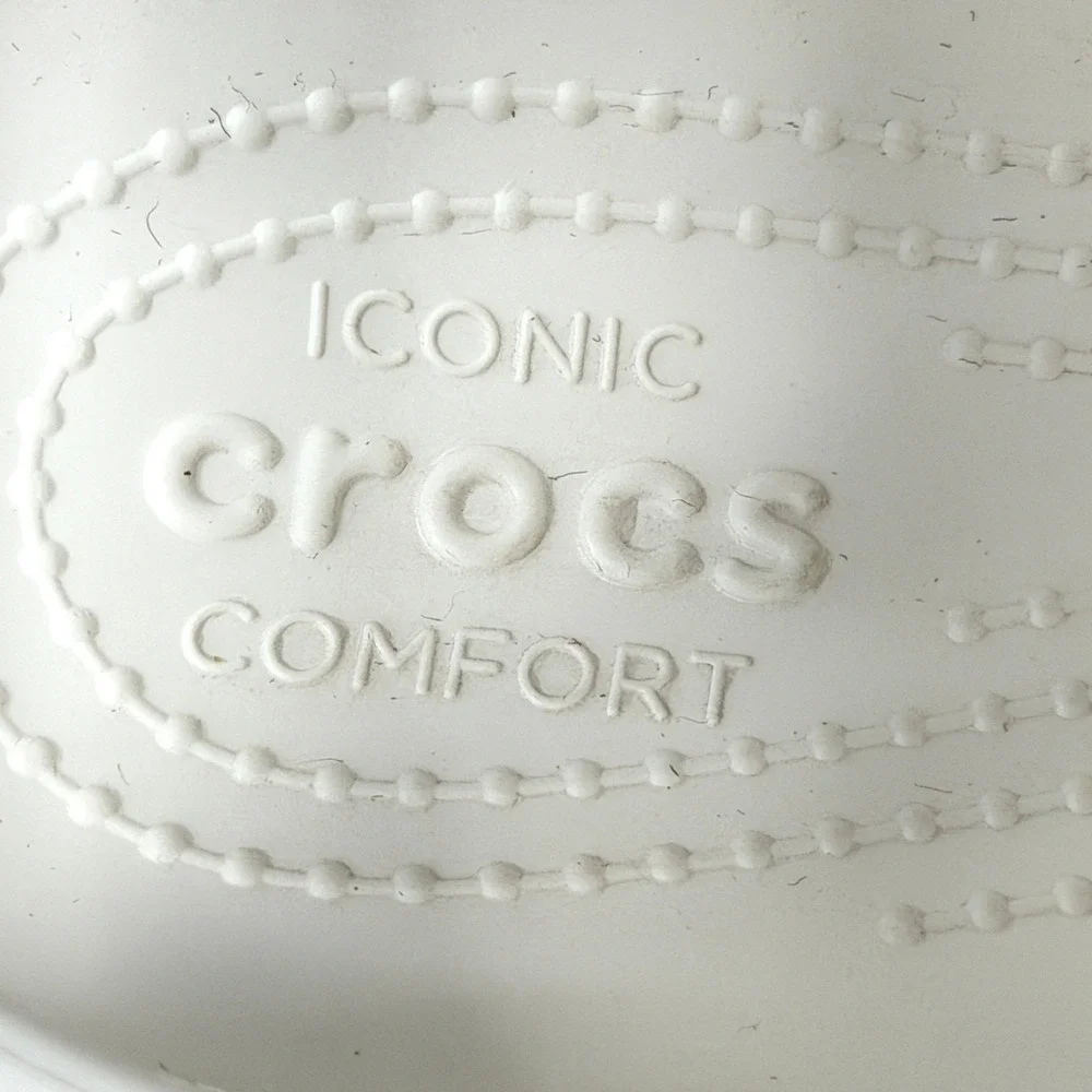 Crocs Crush Clog Mens M12 White Platform Chunky Comfort‎ Sandals 207521